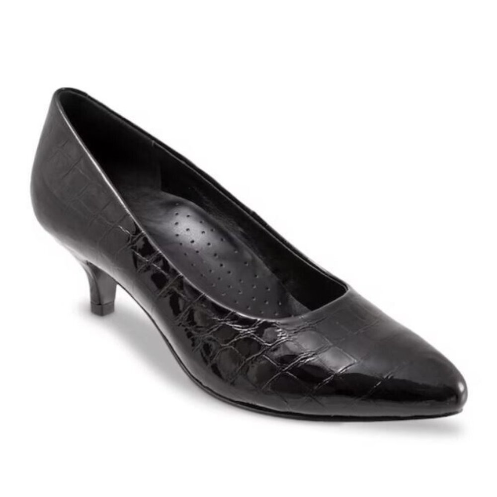Trotters Kiera Black Waves Pump/Heels T1805-071 6M New with Box!